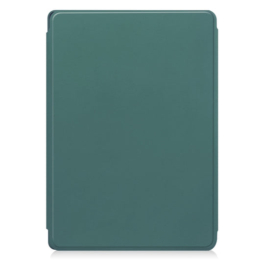 For Lenovo Tab M11/Xiaoxin Pad 11 2024 360 Rotation Transparent Smart Leather Case with Keyboard(Dark Green) - Lenovo by buy2fix | Online Shopping UK | buy2fix