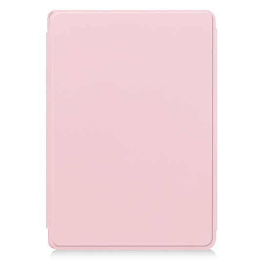 For Lenovo Tab M11/Xiaoxin Pad 11 2024 360 Rotation Transparent Smart Leather Case with Keyboard(Pink) - Lenovo by buy2fix | Online Shopping UK | buy2fix