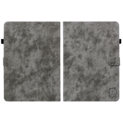 For Amazon Kindle Paperwhite 5 2024 Tiger Pattern Flip Leather Tablet Case(Grey) - Amazon by buy2fix | Online Shopping UK | buy2fix