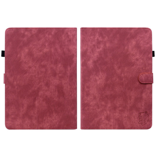 For Amazon Kindle Paperwhite 5 2024 Tiger Pattern Flip Leather Tablet Case(Red) - Amazon by buy2fix | Online Shopping UK | buy2fix
