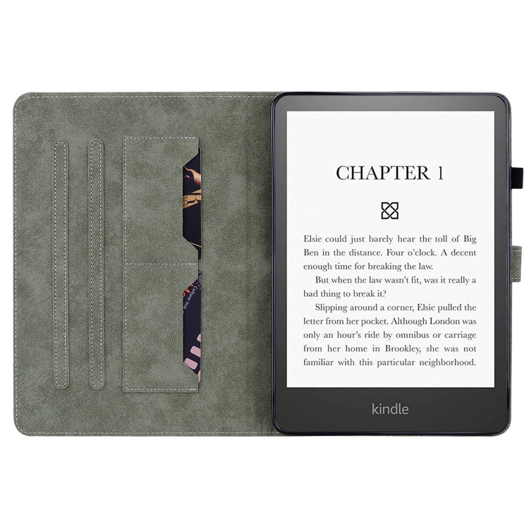 For Amazon Kindle Paperwhite 5 2024 Tiger Pattern Flip Leather Tablet Case(Red) - Amazon by buy2fix | Online Shopping UK | buy2fix