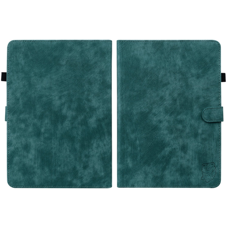 For Amazon Kindle Paperwhite 5 2024 Tiger Pattern Flip Leather Tablet Case(Dark Green) - Amazon by buy2fix | Online Shopping UK | buy2fix