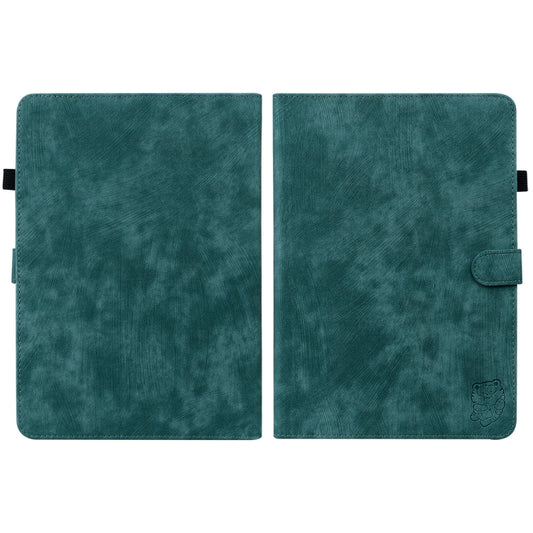 For Amazon Kindle Paperwhite 5 2024 Tiger Pattern Flip Leather Tablet Case(Dark Green) - Amazon by buy2fix | Online Shopping UK | buy2fix