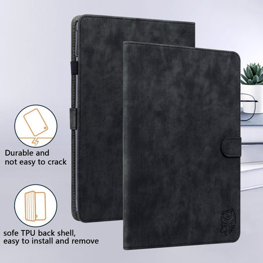 For Amazon Kindle Paperwhite 5 2024 Tiger Pattern Flip Leather Tablet Case(Black) - Amazon by buy2fix | Online Shopping UK | buy2fix