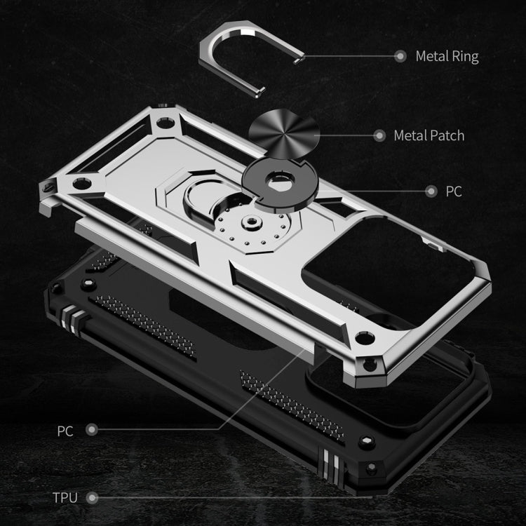For Xiaomi 14 Shockproof TPU + PC Phone Case with Holder(Silver) - Xiaomi Cases by buy2fix | Online Shopping UK | buy2fix