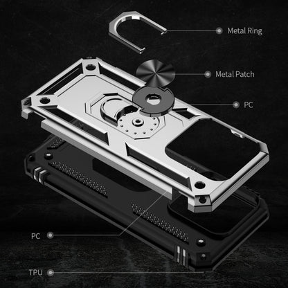 For Xiaomi 14 Shockproof TPU + PC Phone Case with Holder(Silver) - Xiaomi Cases by buy2fix | Online Shopping UK | buy2fix