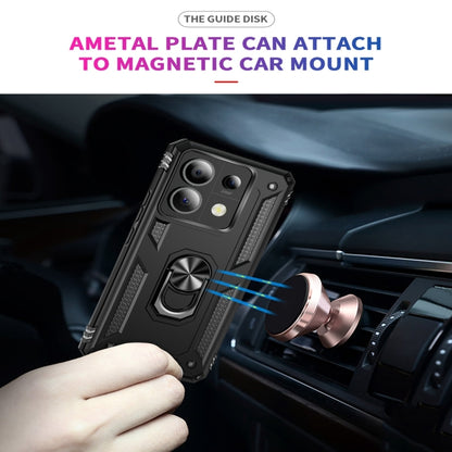 For Xiaomi Redmi Note 13 Pro 5G Shockproof TPU + PC Phone Case with Holder(Black) - Xiaomi Cases by buy2fix | Online Shopping UK | buy2fix
