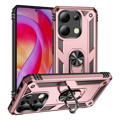 For Xiaomi Redmi Note 13 4G Shockproof TPU + PC Phone Case with Holder(Rose Gold) - Xiaomi Cases by buy2fix | Online Shopping UK | buy2fix