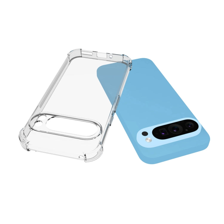 For Google Pixel 9 Pro / 9 Shockproof Non-slip Thickening TPU Phone Case(Transparent) by buy2fix
