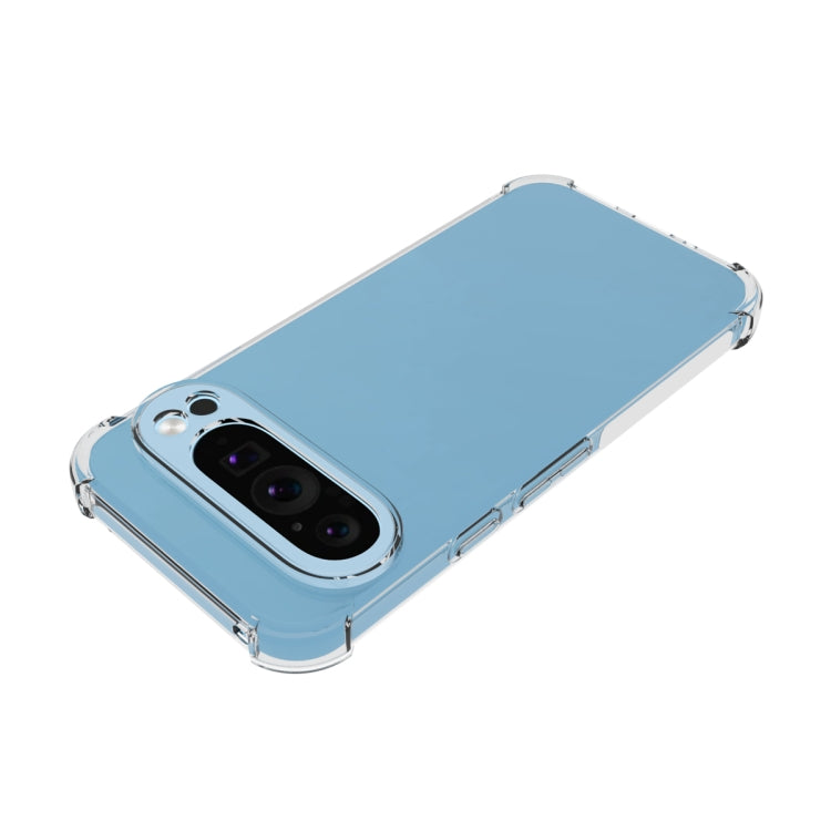 For Google Pixel 9 Pro / 9 Shockproof Non-slip Thickening TPU Phone Case(Transparent) by buy2fix