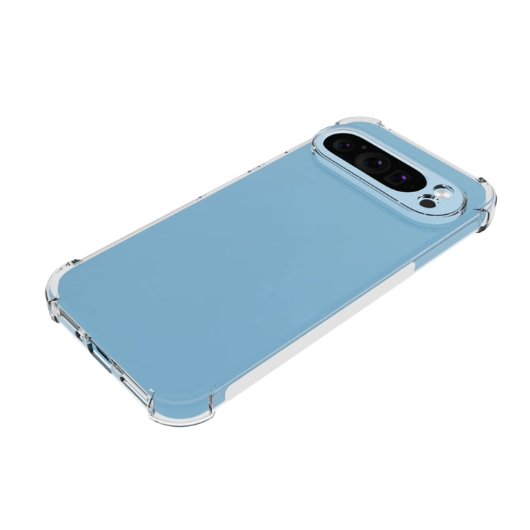 For Google Pixel 9 Pro / 9 Shockproof Non-slip Thickening TPU Phone Case(Transparent) by buy2fix