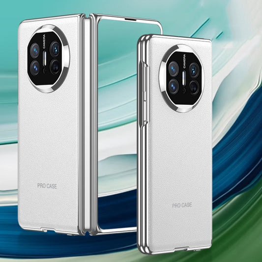 For Huawei Mate X5 GKK Leather Ultra-thin Electroplating Shockproof Phone Case(White) - Huawei Cases by GKK | Online Shopping UK | buy2fix