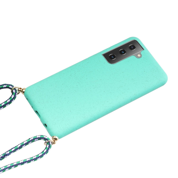 For Samsung Galaxy A15 5G Wheat Straw Material + TPU Phone Case with Lanyard(Green) by buy2fix