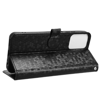 For Motorola Moto G Power 5G 2024 Honeycomb Dot Texture Leather Phone Case(Black) by buy2fix