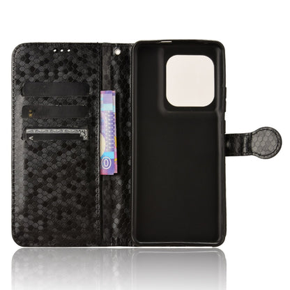 For Motorola Edge 50 Ultra Honeycomb Dot Texture Leather Phone Case(Black) by buy2fix