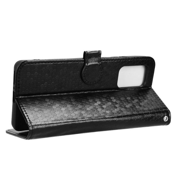 For Motorola Edge 5G 2024 Honeycomb Dot Texture Leather Phone Case(Black) by buy2fix