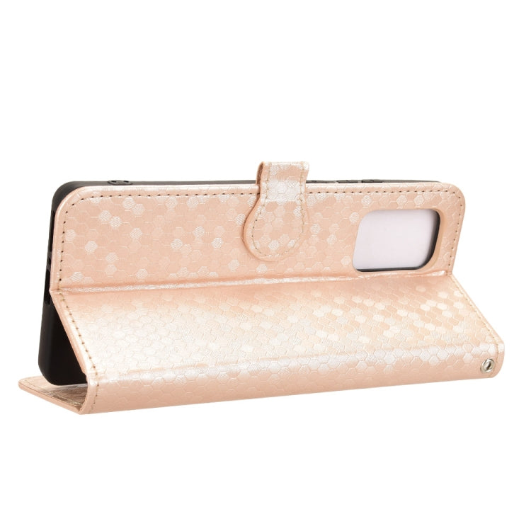 For Motorola Edge 5G 2024 Honeycomb Dot Texture Leather Phone Case(Gold) by buy2fix