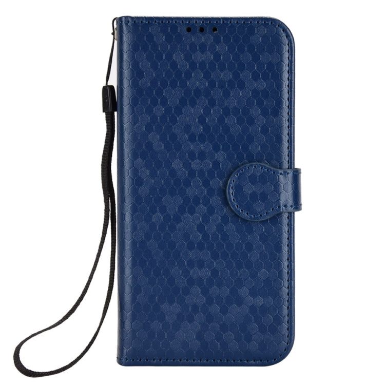For Motorola Edge 5G 2024 Honeycomb Dot Texture Leather Phone Case(Blue) by buy2fix