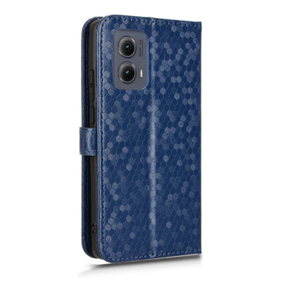 For Motorola Edge 5G 2024 Honeycomb Dot Texture Leather Phone Case(Blue) by buy2fix
