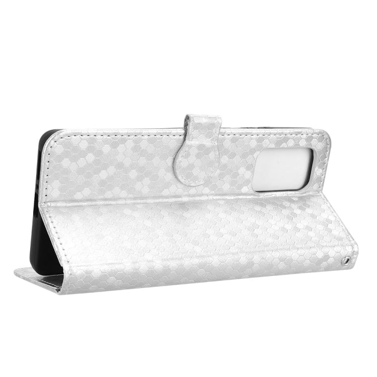 For Motorola Edge 5G 2024 Honeycomb Dot Texture Leather Phone Case(Silver) by buy2fix