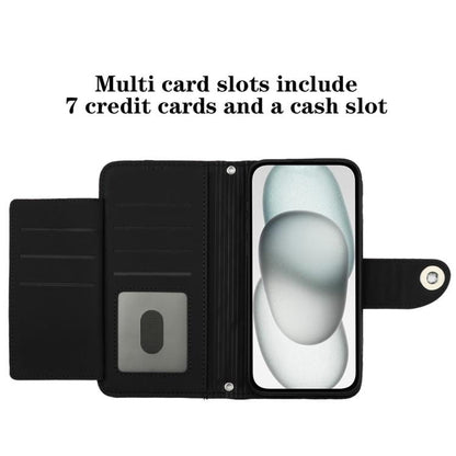 For Google Pixel 10 Pro XL 5G Global Rhombic Texture Flip Leather Phone Case with Lanyard(Black) - Google Cases by buy2fix | Online Shopping UK | buy2fix