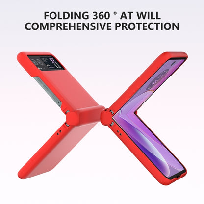 For Motorola Razr 40 3 in 1 Skin Feel PC Phone Case with Hinge(Red) by buy2fix
