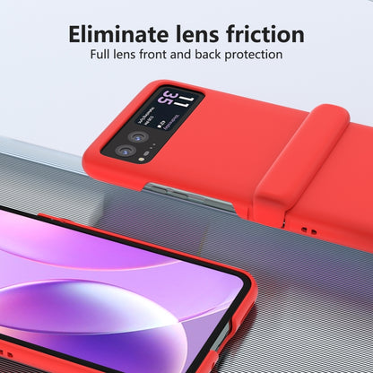 For Motorola Razr 40 3 in 1 Skin Feel PC Phone Case with Hinge(Red) by buy2fix