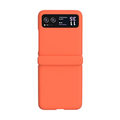For Motorola Razr 40 3 in 1 Skin Feel PC Phone Case with Hinge(Orange) by buy2fix