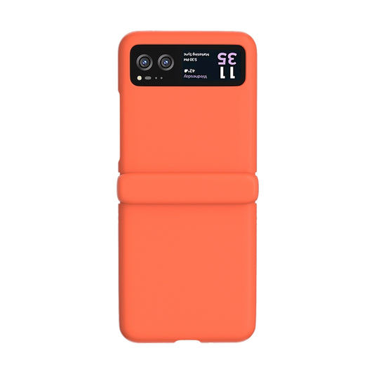 For Motorola Razr 40 3 in 1 Skin Feel PC Phone Case with Hinge(Orange) by buy2fix