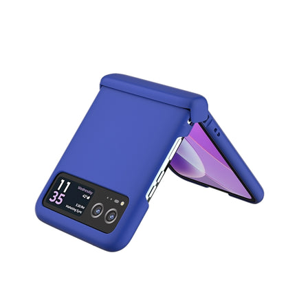 For Motorola Razr 40 3 in 1 Skin Feel PC Phone Case with Hinge(Klein Blue) by buy2fix