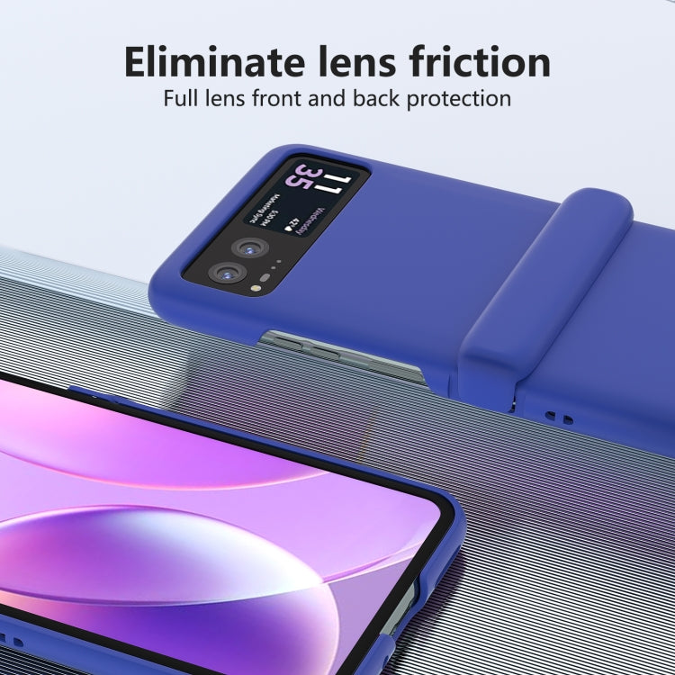 For Motorola Razr 40 3 in 1 Skin Feel PC Phone Case with Hinge(Klein Blue) by buy2fix