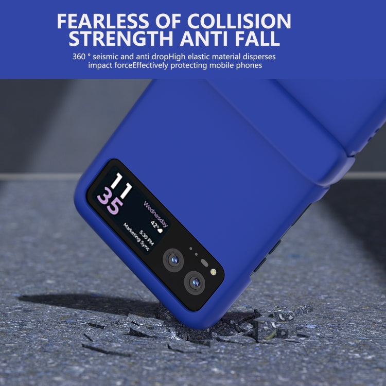 For Motorola Razr 40 3 in 1 Skin Feel PC Phone Case with Hinge(Klein Blue) by buy2fix