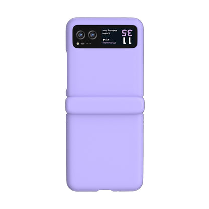 For Motorola Razr 40 3 in 1 Skin Feel PC Phone Case with Hinge(Sakura Purple) by buy2fix