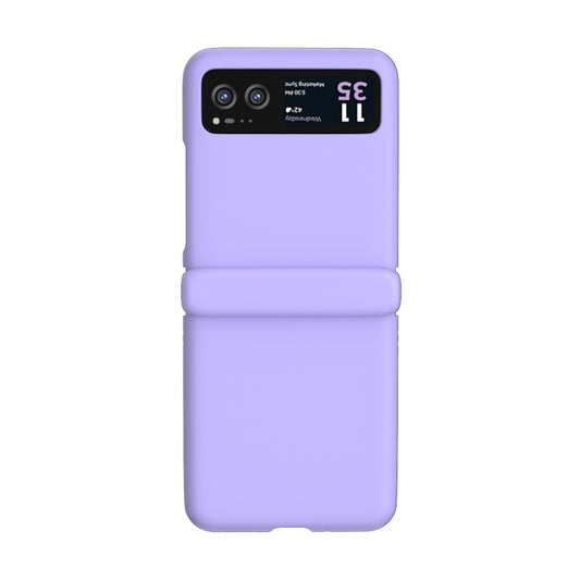 For Motorola Razr 40 3 in 1 Skin Feel PC Phone Case with Hinge(Sakura Purple) by buy2fix