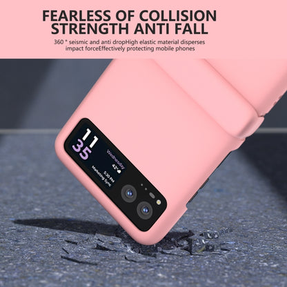 For Motorola Razr 40 3 in 1 Skin Feel PC Phone Case with Hinge(Pink) by buy2fix