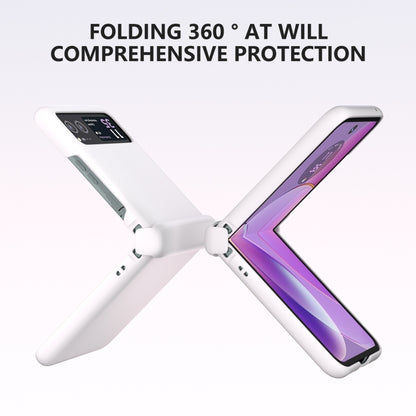 For Motorola Razr 40 3 in 1 Skin Feel PC Phone Case with Hinge(White) by buy2fix