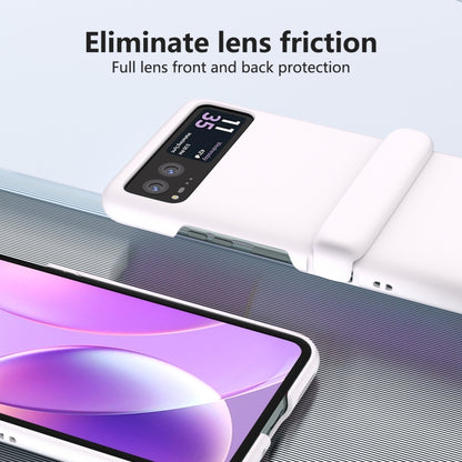 For Motorola Razr 40 3 in 1 Skin Feel PC Phone Case with Hinge(White) by buy2fix