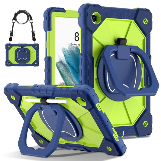For Samsung Galaxy Tab A8 10.5 2021 Contrast Color Robot Silicone Hybrid PC Tablet Case(Navy Yellow Green) - Other Galaxy Tab PC by buy2fix | Online Shopping UK | buy2fix