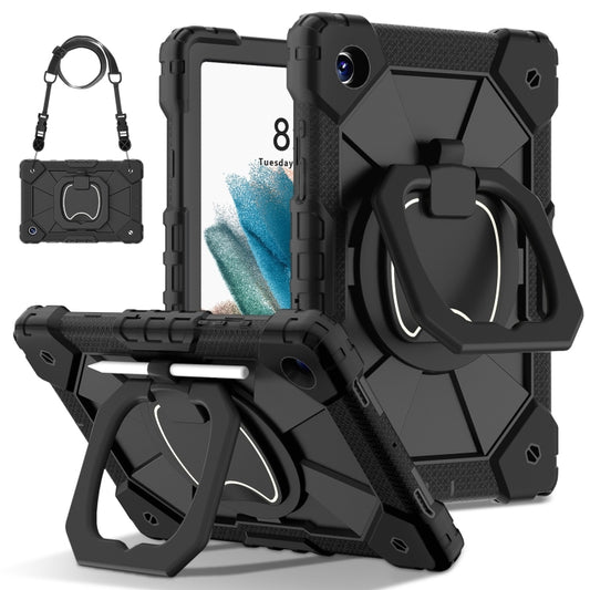 For Samsung Galaxy Tab A8 10.5 2021 Contrast Color Robot Silicone Hybrid PC Tablet Case(Black) - Other Galaxy Tab PC by buy2fix | Online Shopping UK | buy2fix