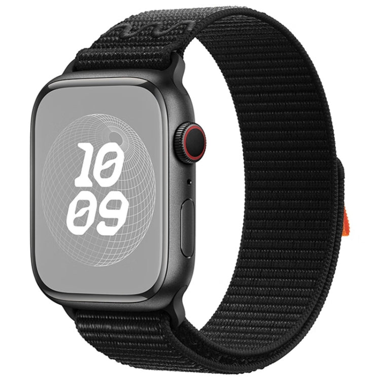 For Apple Watch Ultra 2 49mm Loop Nylon Watch Band(Dark Black) by buy2fix