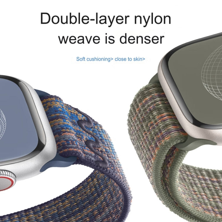 For Apple Watch Ultra 49mm Loop Nylon Watch Band(Dark Navy) by buy2fix