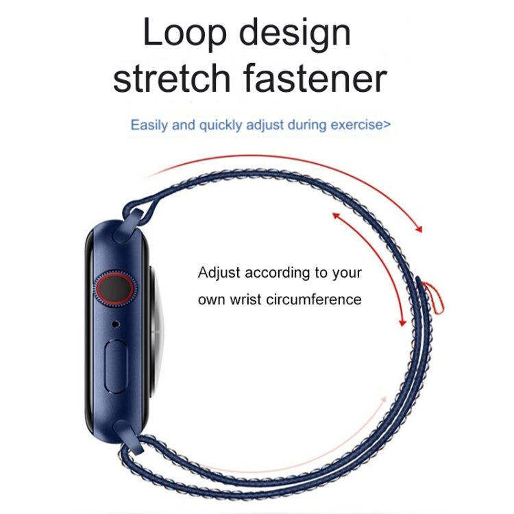 For Apple Watch Ultra 2 49mm Loop Nylon Watch Band(Storm Blue) by buy2fix