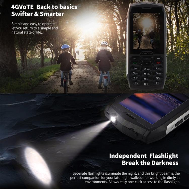 HAMTOD H3 Rugged Phone, EU Version, 2.8 inch T107 ARM CortexTM A7 Quad-core 1.0GHz, Network: 4G, VoLTE, BT, SOS(Red) - Other by HAMTOD | Online Shopping UK | buy2fix