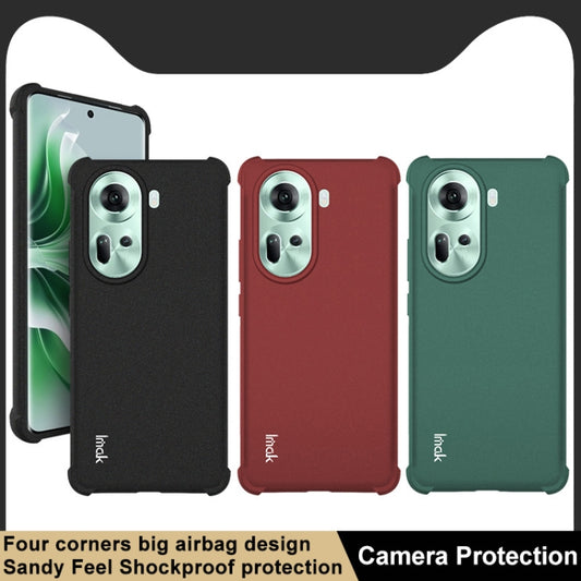 For OPPO Reno11 5G Global imak Shockproof Airbag TPU Phone Case(Matte Green) - OPPO Cases by imak | Online Shopping UK | buy2fix