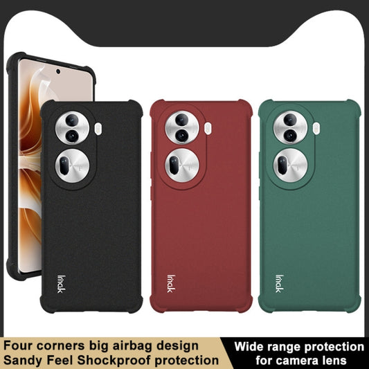 For OPPO Reno11 Pro 5G Global imak Shockproof Airbag TPU Phone Case(Matte Red) - OPPO Cases by imak | Online Shopping UK | buy2fix
