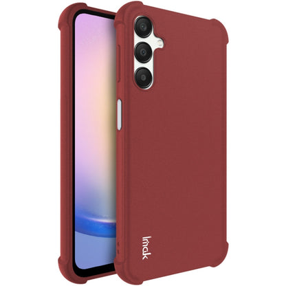 For Samsung Galaxy A25 5G imak Shockproof Airbag TPU Phone Case(Matte Red) by imak