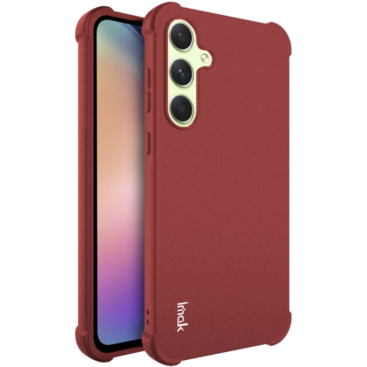 For Samsung Galaxy A55 5G imak Shockproof Airbag TPU Phone Case(Matte Red) by imak