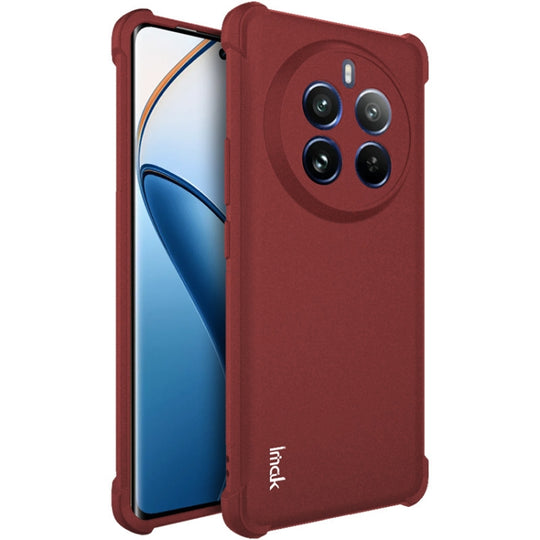 For Realme 12 Pro / 12 Pro+ 5G imak Shockproof Airbag TPU Phone Case(Matte Red)