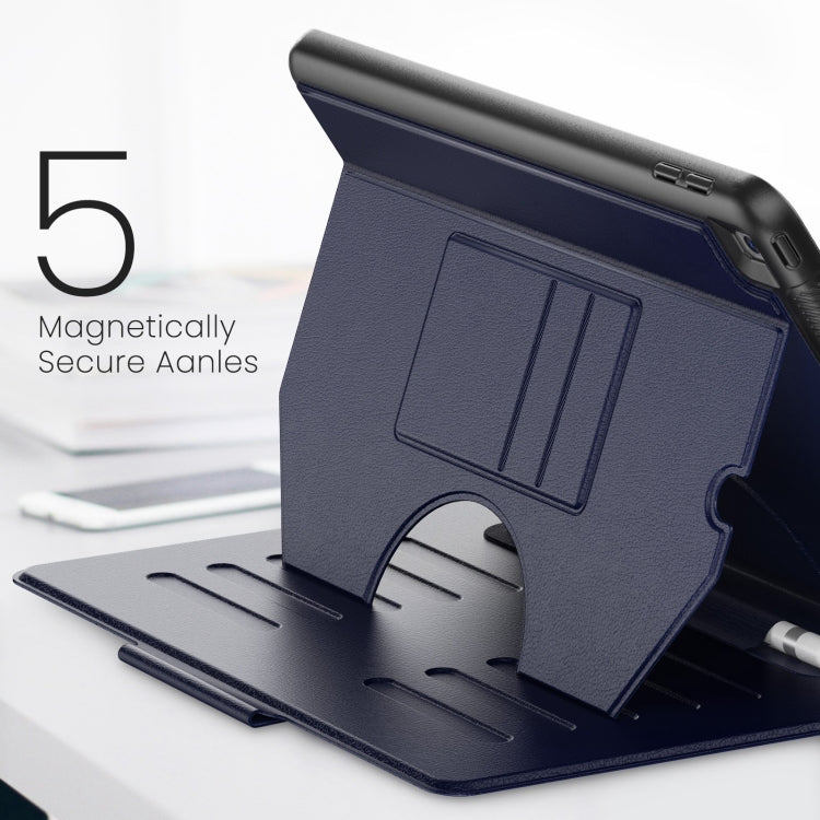 For iPad 10.2 2021 / 2020 / 10.5 Notebook Magnetic Leather Tablet Case(Navy Blue) - iPad 10.2 Cases by buy2fix | Online Shopping UK | buy2fix