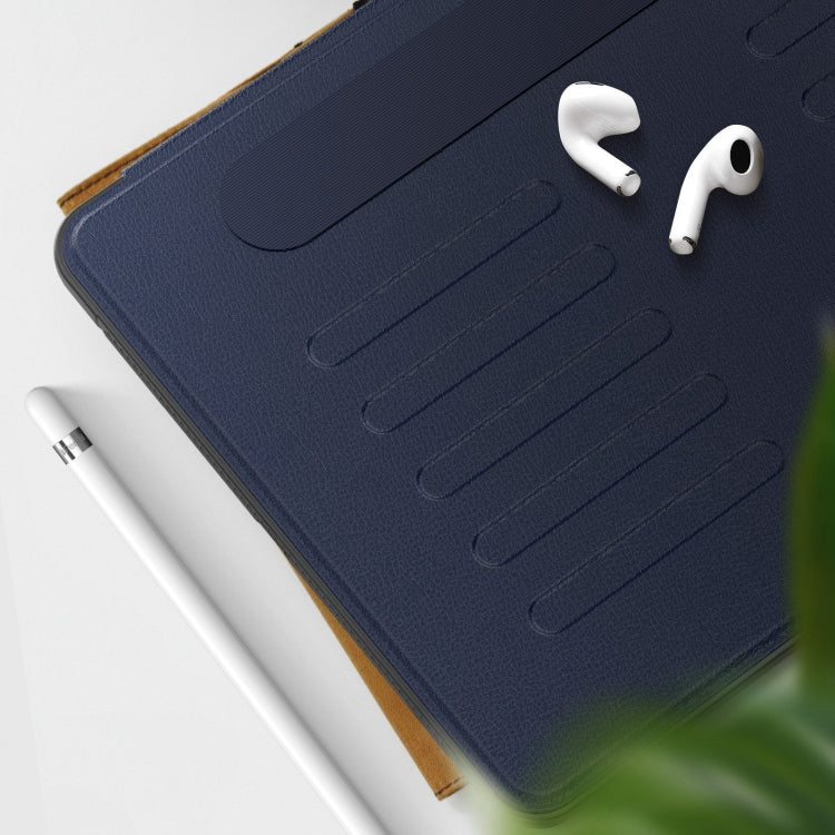 For iPad 10.2 2021 / 2020 / 10.5 Notebook Magnetic Leather Tablet Case(Navy Blue) - iPad 10.2 Cases by buy2fix | Online Shopping UK | buy2fix